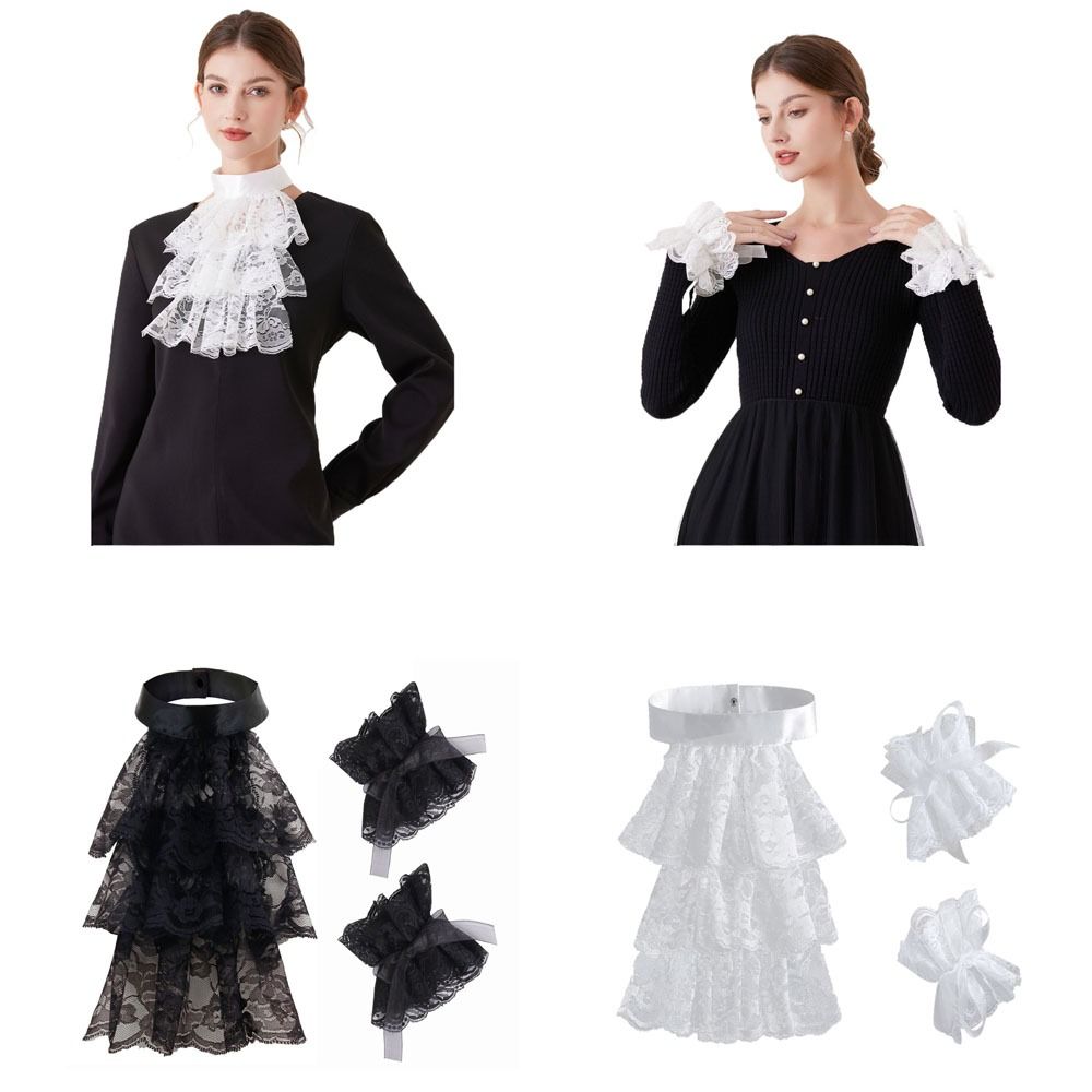 Men'S Victorian Accessories - Moda Viktorya Dönemi Dantel Jabot Yaka
