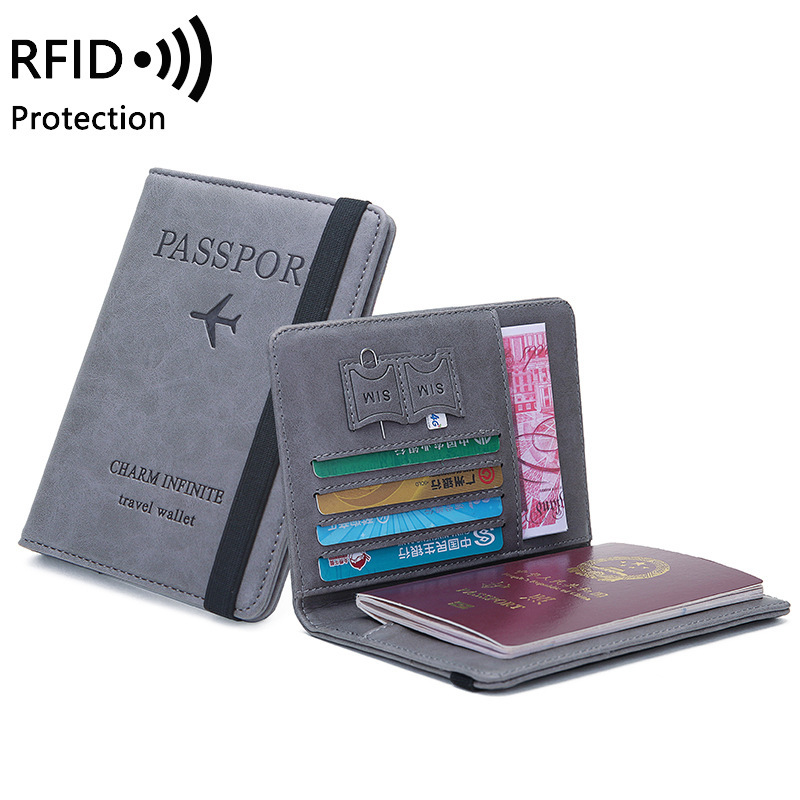 Passport Wallet Rfid - Unisex PU Deri Pasaport Tutucu -