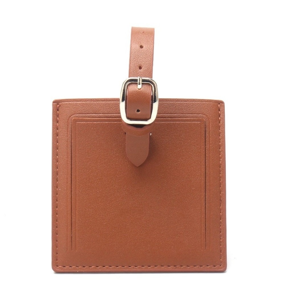 Men Accessories Name - Kare Deri Bagaj Etiketleri İmzalı Kağıtlı