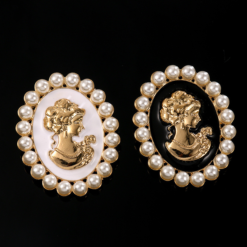 Men'S Victorian Accessories - Viktorya tarzı inciler Cameo broş Pins