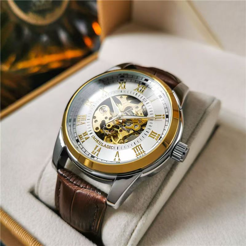 Men Accessories Elegant - İşitsiz Tasarımlı Zarif Erkek Otomatik Mekanik