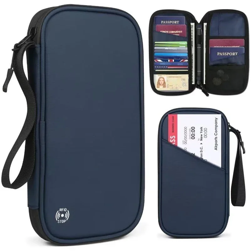 Passport Wallet Rfid - Hafif Aile Seyahat Pasaport Kapağı Cüzdan