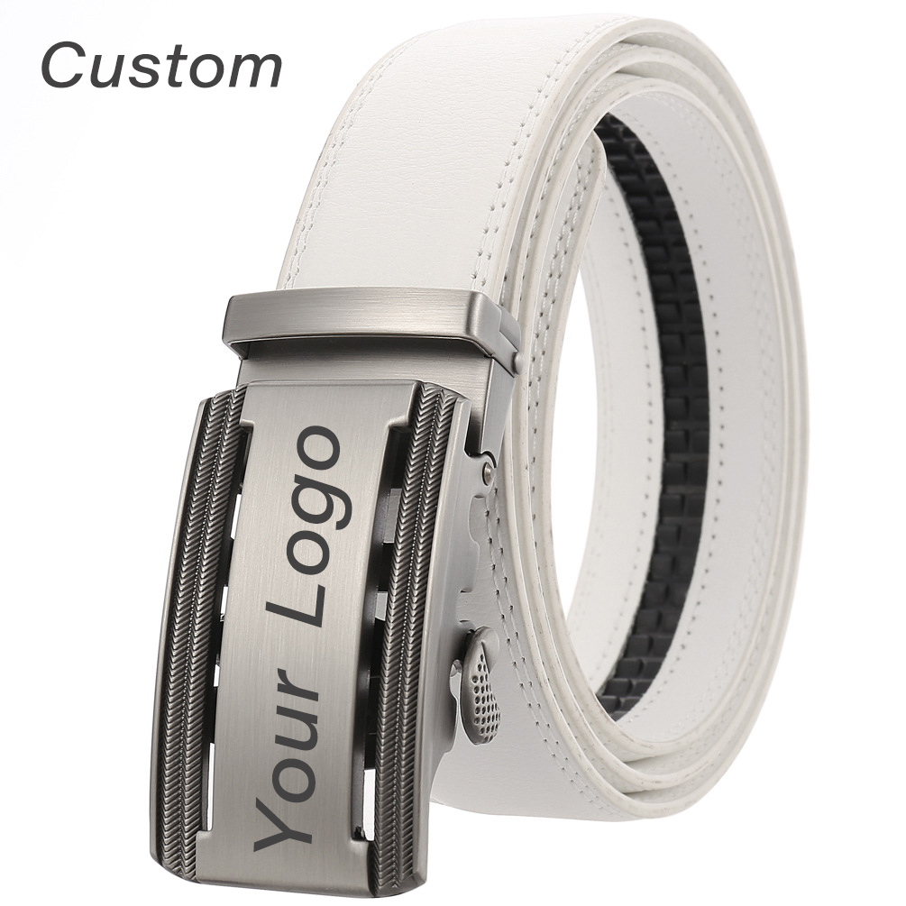 Men Accessories Name - Kişiselleştirilmiş erkek beyaz deri kemer iş
