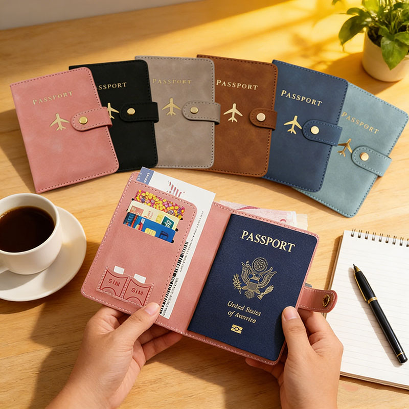 Passport Wallet Rfid - Deri Pasaportluk, Seyahat Gereçleri Kredi Kartı