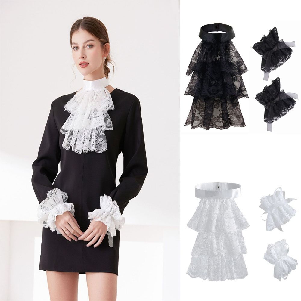Men'S Victorian Accessories - Vintage Viktorya Dönemi Dantel Jabot Yaka