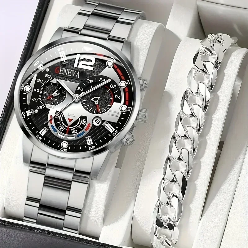 Men Accessories Elegant - 2 adet Şık Yuvarlak Yüz Kuvars