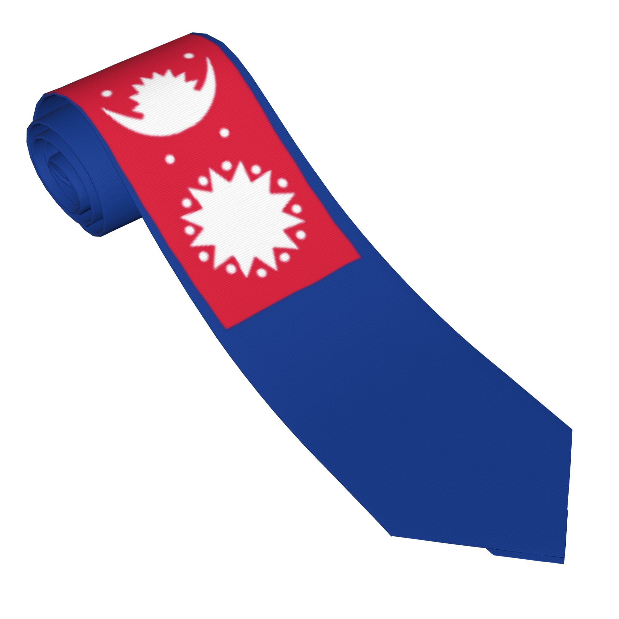 Men Accessories Nepal - Nepal Ulusal Bayrağı Kravat Grafik Boyun