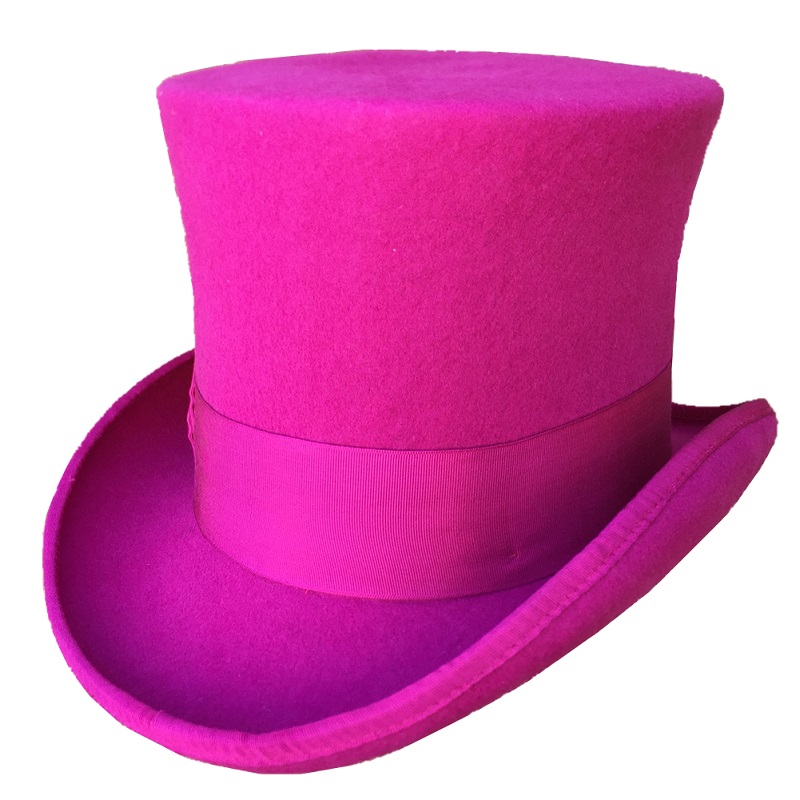 Men'S Victorian Accessories - Gül PEMBE Kadınlar İçin Silindir Şapka