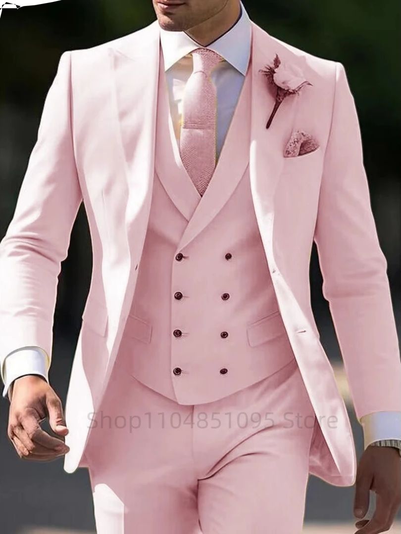 Şık 3 Parça Pembe Erkek Takımı - Men Accessories Elegant incelemesi ve fiyatı