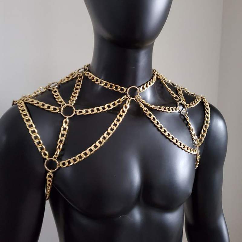 Punk Erkekler Omuz Vücut Zinci - Men Accessories For Beach incelemesi ve fiyatı