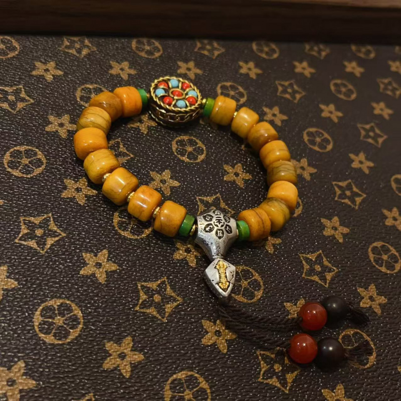 Yak Kemik Eşleşen Nepal Bilezi - Men Accessories Nepal incelemesi ve fiyatı