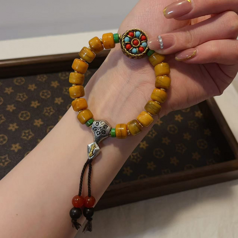 Yak Kemik Eşleşen Nepal Bilezi - Men Accessories Nepal incelemesi ve fiyatı