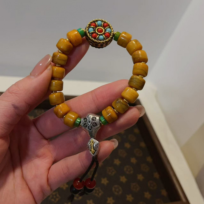 Yak Kemik Eşleşen Nepal Bilezi - Men Accessories Nepal incelemesi ve fiyatı