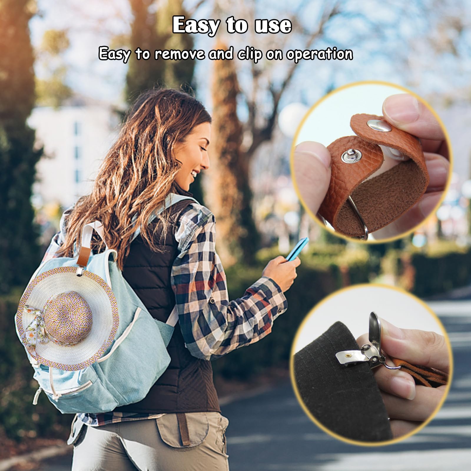 PU Deri Şapka Klipsi, Seyahat  - Men Accessories For Beach incelemesi ve fiyatı